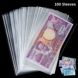 Currency Sleeves with Case - 173 x 83 MM [ 6.8 x 3.3 INCH ] - 100 PCS - PN04100