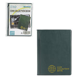 Album tascabili per la raccolta di monete - Dimensioni ridotte - Copertina verde - 120 tasche - CS0112GR