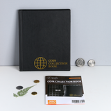 Large Coin Albums - Black Cover - 350 Pockets - CS0235BK