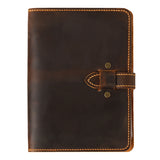 Leather Stamp Binder Book - Hand Sewn Cover with Locking Band - 100 Pockets in 2 Sizes - AP0355