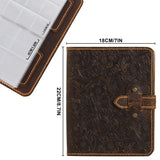 Arabesque Leather Coin Binder Book - Hand Sewn Cover with Locking Band - 180 Pockets in 2 Sizes - AC0655