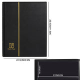 Banknote Album - Hard Page & Black Cover - 60 Pockets - 197 X 85 MM - AN01BK