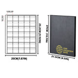 Large Coin Albums - Black Cover - 350 Pockets - CS0235BK