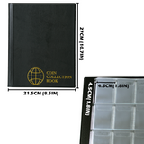 Large Coin Albums - Black Cover - 200 Pockets, CS0220BK