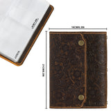 Arabesque Leather Coin Album - Hand Sewn Cover with Lock Button - 120 Pockets 42x40mm - AC0510