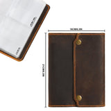 Leather Coin Album - Hand Sewn Cover with Lock Button - 120 Pockets 42x40mm - AC0210