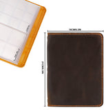 Leather Coin Album - Hand Sewn Cover - 120 Pockets 42x40mm - AC0110