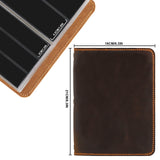 Leather Stamp Album - Hand Sewn Cover - 100 Pockets in 2 Sizes - AP0155