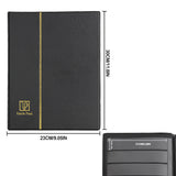 Stamp Albums - Black Cover - 160 Pockets - AS0108BK