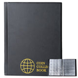 Large Coin Albums - Black Cover - 200 Pockets, CS0220BK