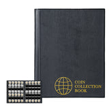 Large Coin Albums - Black Cover - 350 Pockets - CS0235BK