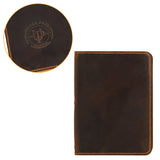 Leather Coin Album - Hand Sewn Cover - 240 Pockets 27x27mm - AC0101