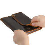 Leather Coin Album - Hand Sewn Cover with Lock Button - 180 Pockets in 2 Sizes - AC0255