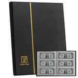 Banknote Album - Hard Page & Black Cover - 60 Pockets - 197 X 85 MM - AN01BK