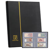 Banknote Album - Hard Page & Black Cover - 60 Pockets - 197 X 85 MM - AN01BK