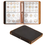 Leather Coin Album - Hand Sewn Cover - 180 Pockets in 2 Sizes - AC0155